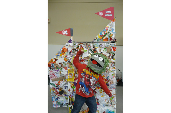 He loves it - because it's trash, of course - and he is put in charge of recycling at Trash Mountain.